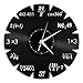 Produktbild LRRD Mode kreative Wissenschaft und Technik männlich Digitale Gleichung Vinyl CD Rekord Wanduhr Dekoration Wanddiagramme Kunst Quarzuhr, Klassische schwarz