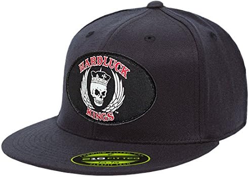 HardLuck Kings HFLBLKGR-LX Ace High Flexfit Hat - Large / X-Large / Black