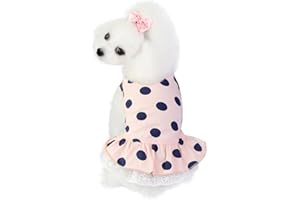 Barrageon Hunde Kleid Süß Prinzessin Rock Kleidung Welpe Katze Für Kleine Haustier Mittelgroße Sommerkleidung Bowknot Hundekatze (Schwarz-M)