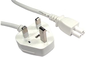 ALIDA SYSTEMS C5 Mains Power Supply Cable with UK Plug - White - 1.8 Meter