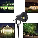 MAIKEHIGH Navidad proyector luces impermeable con inalámbrico remoto rojo y verde Star Show Decking iluminación luces decorativas para la decoración de vacaciones, fiesta y jardín