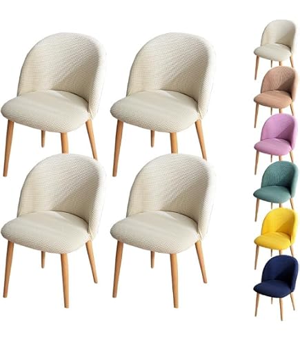 Housse De Chaises Salle À Manger Scandinave 6/4/2/1 pièces Extensible Housse De Chaise Arc De Coquille Jacquard Spande Couverture De Chaise Mariage Salon Hôtel Universelle ( Color : L , Size