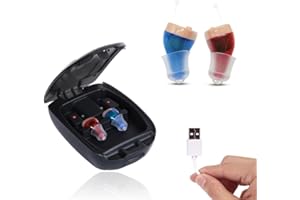 ZHANGMIN Wiederaufladbarer Audioverstärker, Premium Personal Sound Device/Geräuschunterdrückung, Mit Tragbarem Ladekoffer, for Erwachsene Und Senioren