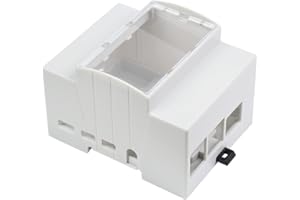 ‎WAVESHARE für Raspberry Pi 4 Gehäuse, DIN-Schienen-ABS-Gehäuse für Raspberry Pi 4 Modell B, Großer Innenraum, Kompatibel mit Raspbeery Pi Expansion Board PoE HAT (D), RS485 CAN HAT, 2-CH RS485 HAT, PI-FAN-3007