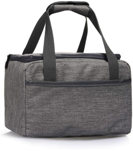 Borsa Termica Porta Pranzo Con 3 Posate - Isolata, Impermeabile, 22.5x18x14cm - Ideale Per Ufficio, Scuola, Picnic (Rosa)