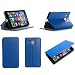 Produktbild Microsoft Lumia 950 XL Dual Sim Tasche Leder Style blau Hülle Cover mit Stand - Zubehör Etui smartphone 2015 Lumia 950 XL Flip Case Schutzhülle (Handy tasche folio PU Leder, blue) - Brand XEPTIO accessoires