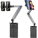Coverzone Profesyonel iPad ile Uyumlu Tablet 12.9 in&ccedil;e kadar Uyumlu Telefon Tutucu Y&uuml;ksekliği Ayarlanabilir Kol Ve Kendinden 