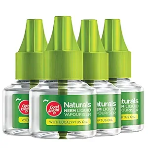 Good knight Naturals, 4 Refills ? Neem Mosquito Repellent with 100% Natural Active Ingredients (Safe for Kids and Adults)