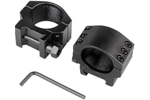 ProWildGear 1 Pair 30mm Low Profile Rifle Scope Ring Mount Heavy Duty 6 Bolt for 21MM Picatinny Rail Hunting Accessories