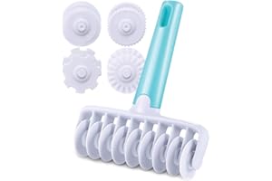 LES PÂTES DE LÉONARD Roulette à Pâtes Fraiches - Idéal Spaghettis, Fettucine, Raviolis - Roue Plastique - Découpe pour Pates & Nouilles Maison - LPDL604