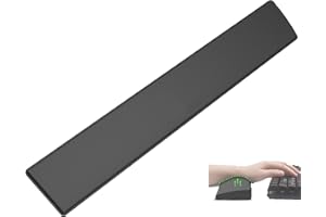 LexonElec Reposamuñecas Para Full Size Teclado Y Raton Gaming LED RGB Retroiluminación Mecánico Inalámbrico Bluetooth PC Teclado Inalámbrico Ergonomico Espuma De Memoria Faux Leather Wrist Rest