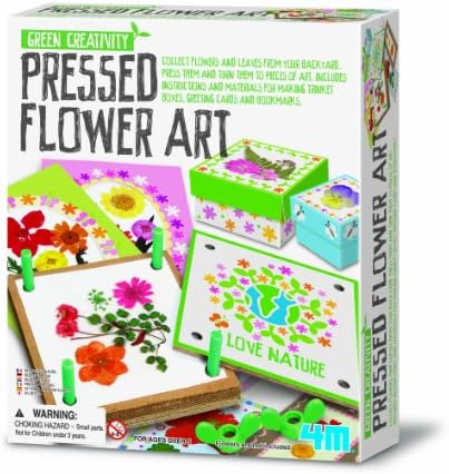 Green Creativity - Pressed Flower Art - Girl Girls Child Children Kids - Environmentally Friendly Kit - Best New Toy Birthday Gift Present Fun Games & Toys Idea Age 5+