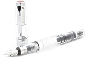 TWSBI Diamond Clear 580 Plumín F, pluma estilográfica, de pistón, transparente