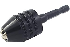 Yakamoz 0.3-8mm Keyless Drill Chuck Conversion Tool 1/4 inch Hex Shank Quick Change Adapter Converter