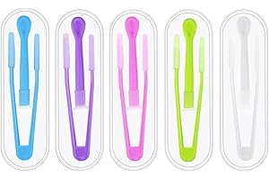 Clyhon 5 Stück Kontaktlinsen Einsetzhilfe Kontaktlinsen Pinzetten Kontaktlinsen Entfernen Kunststoff Kontaktlinsen Remover mit Saugnapf Bunte Contact Lens Tweezers