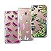 Produktbild VemMore [3 Packs] Samsung Galaxy A3 2017 Hülle Handyhülle Schutzhülle Transparent Ultra Slim Dünn, Soft Flexibel Silikon TPU Durchsichtig Case mit Muster Motiv, Bumper Protection Kratzfest Stoßfest Case Cover - Grüne Blätter, Wassermelone und Kaktus
