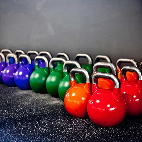KettleBell »Kolossos« Kugelhantel 2kg bis 20 kg / Handgewicht 100% Eisen mit Vinyloberfläche / High Performance Studio-Qualität ideal Krafttraining, Gymnastik und Heimtraining! 2kg 3kg 4kg 5kg 6kg 8kg 10kg 12kg 15kg 20kg – Rundgewicht einsetzbar beim Functional-Training & CrossFit / innovative Gusstechnik für bessere Rutschfestigkeit am Griff. Dank der Vinyloberfläche gute Dämpfung bei absetzen der Gewichte - 4
