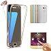 Produktbild Für Samsung Galaxy J5 2016 Hülle Silikon Transparent,Handyhülle für Galaxy J5 360 Grad Schutz Durchsichtig Vorne Hinten Touch Case,SKYXD Beidseitiger Rundumschutz Full Body Cover Klar Clear Dünne Weich Rückseite Handy Tasche Premium Backcover für Samsung Galaxy J5 2016 Modell J510- Gold