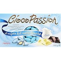 Crispo Confetti Cioco Passion Cioccolato al Latte con Cuore di Cioccolato Bianco - Colore Celeste - 1kg