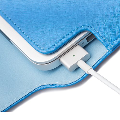 MacBook Pro 15“ Tasche | passend für 14.0 bis 15.6 Zoll Laptops | Hippo Optik blau | iCues Piquante Etui | weitere Leder-Imitat – und Farbvarianten verfügbar | universelle Schutz-Hülle mit Geschenk-Box - 4