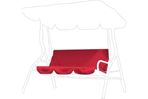GHZSTE Housse de Coussin de Rechange pour balancelle de Jardin, 150 * 50 * 10CM hamac 3 Places, imperméable et Anti-poussière, 600D Oxford (Rouge)