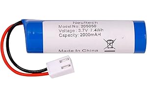 Neuftech 3,7V 2000mAH Batteria per aspirapolvere Leifheit Dry & Clean 51000,51002, 51113,51114,51146 per Leifheit BFN18650 1S1P