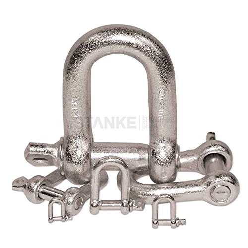 Seilwerk STANKE 10x 6mm Schäkel Rundschäkel VERZINKT Haken Kette Seil verbinden gerade kurz Flachschäkel Anschlagmittel - 2