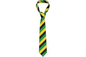 DABOYOZHZH Jamaica Flag Jamaicans Striped Necktie Men'S Neck Ties Mens Party Business Neckties Soft Skil Tie, White, One size