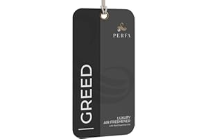 Greed Disposable Card Freshener for Men | Car Scents Air Freshener with Fragrance | Strong Car Perfume Air Freshener with Odour Eliminating Technology | Greed by Perfa