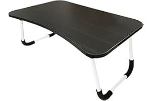 Acomoda Textil – Mesa Laptop Plegable de Madera para Ordenador Portátil en Sofá o Cama. Bandeja Auxiliar Multiusos para Desayuno, Leer o Trabajar 40x60x27 cm. (Nogal Liso)