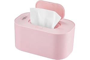 ODORKLE Infant Wipes Heater,Portable PP Adjustable Temperature Large Capacity Baby Wet Wipes Warmer Dispenser (Pink)