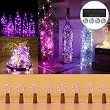 🎄[Ambiente romántico con botellas]: forma de corcho especial para luces de botellas de bricolaje, latas. Cree un ambiente romántico, perfecto para decorar mesas, salas de estar, terrazas, bodas, fiestas, Navidad, Año Nuevo y otros festivales