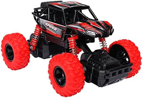 Think Wing 4WD Pull Back Monster Trucks with Music &amp; Light High Speed Die-cast Buggy Functions Toy Cars 4 Styles Collectable Off-Road Car Gift For Kids 1:32 Scale (Style 3(Red))