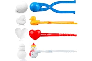 Clip Boule de Neige, Taozoey Lot de 4 Pinces à Boules de Neige, Snowball Maker, Fabricant de Boule de Neige en Plastique, Jouets de Plage de Neige pour Enfants
