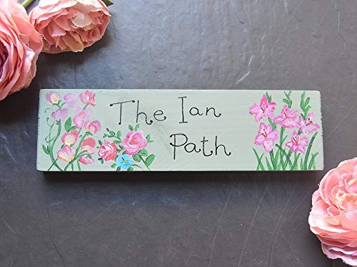 Personalised Wooden Flower Garden Sign | Greenhouse Plaque | Potting Shed | Roses | Sweet Peas | Gladiolas | Allotment