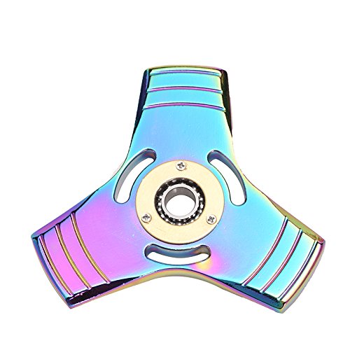 KNOWSTAR Rainbow Alloy EDC Hand Spinner Tri Fidget Desk Games High Speed Focus Toy KNOWSTAR Rainbow Alloy EDC Hand Spinner Tri Fidget Desk Games High Speed Focus Toy