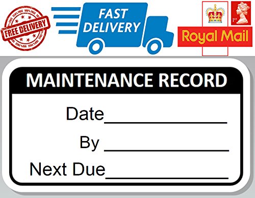 MSP77 52 x Maintenance Record Labels Next Due Reminder Stickers