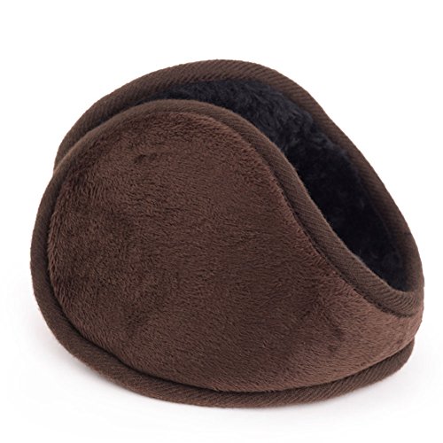 ZUMUii Butterme Unisex Earmuffs Ohr Wärmer Winter warme Hinter Kopf Wrap Around Ski Grip für Damen und Herren (Kaffee)