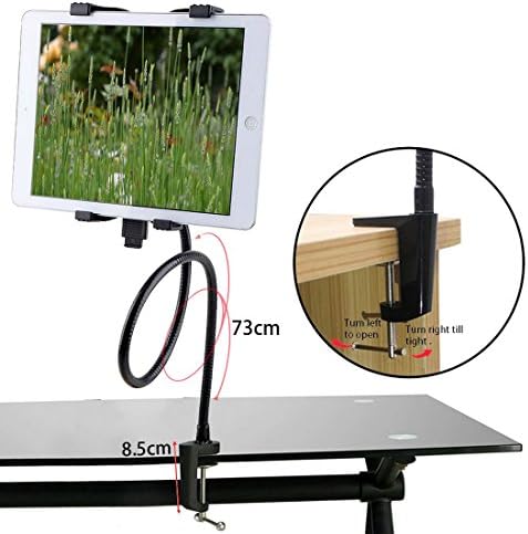 MYNC - Adjustable 360 Stand Flexi Holder Mount With Gooseneck Extension Arm For Samsung Galaxy Tablets & Apple iPad / iPad 2 / iPad 3 / New iPad Retina / iPad 4/ iPad Mini 2 3 4 / iPad Air/ iPad Air 2 (1Pc)