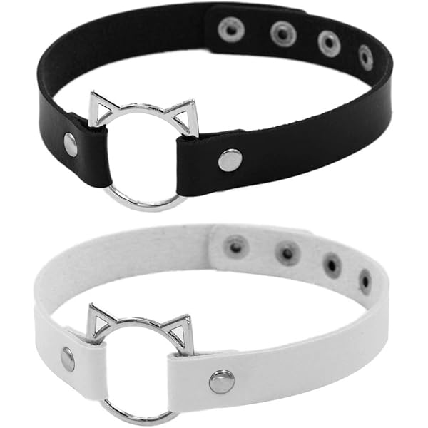 Yienate Goth Zwarte Choker Ketting Vintage Lederen Choker Zilver Holle Kitten Hanger Ketting Punk Fluwelen Choker Kettingen Rok Specificatie Kat Kettingen Charme Sieraden Voor Vrouwen