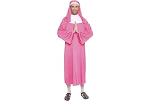 ATOSA DISFRAZ MONJA COLOR ROSA TALLA M/L TAMAÑO ADULTO