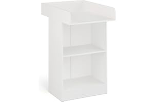 ‎KOMTO KOMTO Wickelkommode Weiß - Wickeltisch Schmal, Baby Kommode mit Wickelaufsatz abnehmbar, Baby Changing Table | Lulliblox M1