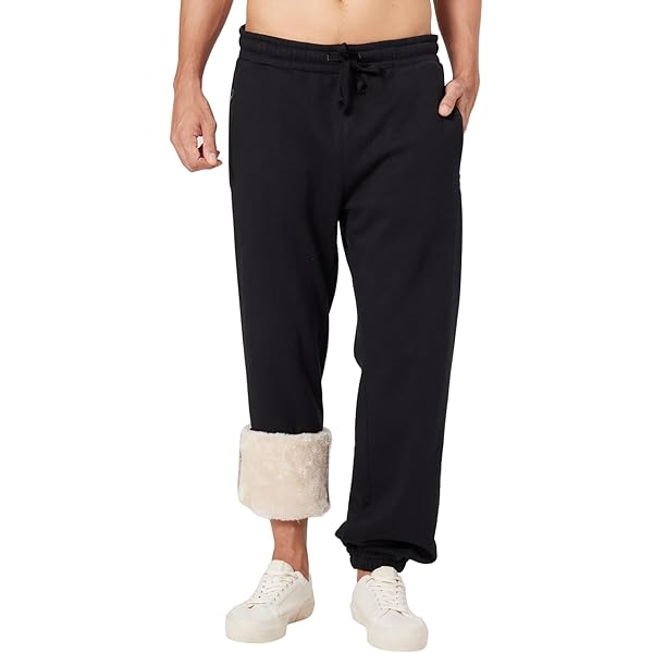 Tolaler Joggingbroek voor heren, warm, gevoerde warme en comfortabele joggingbroek, vrijetijdsbroek voor heren, verstelbare knuffelbroek met trekkoord en zakken, B# IJzerhoudend, XL