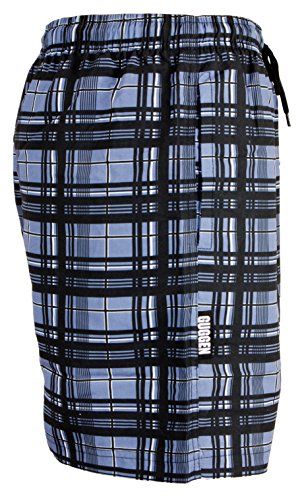 GUGGEN MOUNTAIN Herren Badeshorts Beachshorts Boardshorts Badehose kariert *High Quality Print* - 8