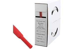 OFFGRIDTEC Gaine thermorétractable de 10 m - 4,8 mm > 2,4 mm - Rouge