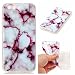 Produktbild Huawei P10 TPU Silikon Hülle,JIEJIEWYD Mobile Phone Shell Protective Case Cover with Ultra Slim Design Skin Marmor Serie für Huawei P10 - Rot Weiß