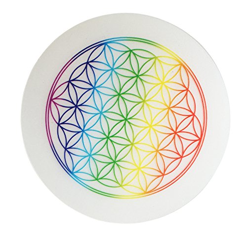 EAST-WEST Trading GmbH 5 X sottobicchieri Fiore della Vita, Arcobaleno, sottobicchieri per Bicchieri, Bottiglie, Vasi