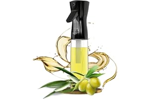 Evabris™ Pulverizador Aceite Spray, 200ml y 300ml, Spray Aceite Cocina, Dispensador Pulverizador de Aceite, Dosificador y Rociador, Aceitera para Cocina, Difusor Aceite Cocinas (300 ml, Negro)