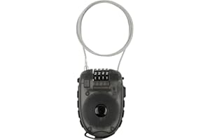 M-Wave Retractable Cable Lock, Lock `N`Roll D 24.9, Steel Cable Dia. 2.4 Mm X 90 Cm, Each On Card