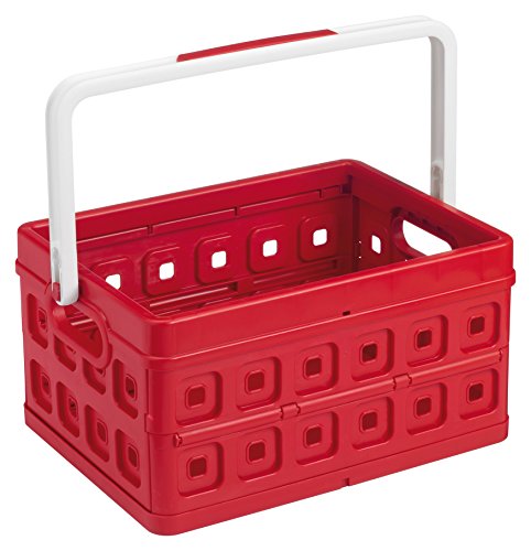 Sunware 57500605 Square Klappbox 24 L mit Griff - rot/weiß